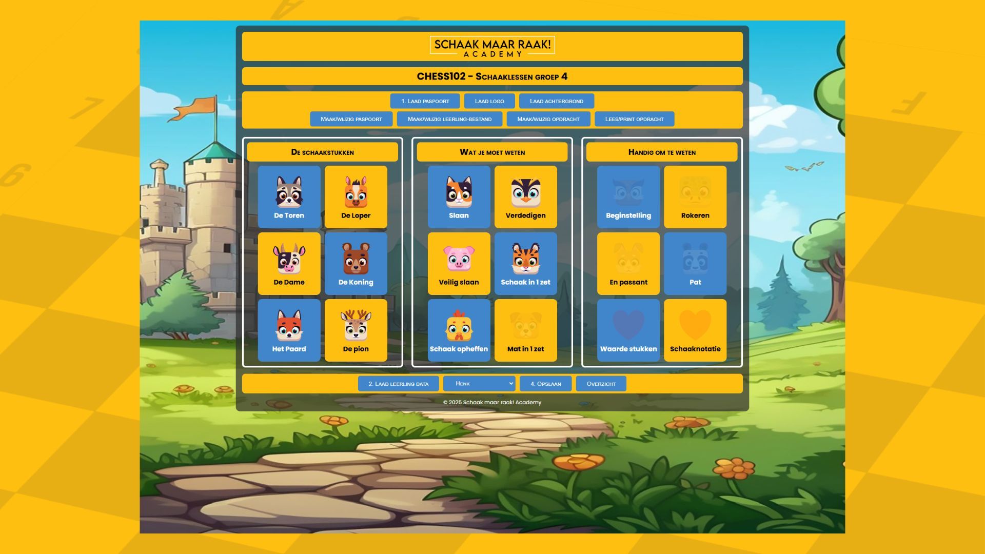 Schermafbeelding van schaakpaspoort