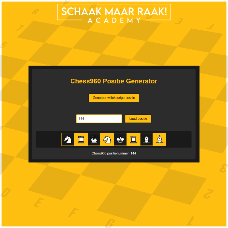 Chess960 positie generator